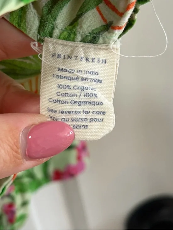 Printfresh Birds of a Feather size Small Long Sleeve Pajama Top in Kiwi Slice - Picture 5 of 9